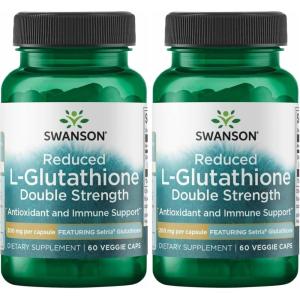 Swanson Amino Acid High Potency L-Glutathione 200 Milligrams 60 Veg Capsules(60 Count (Pack of 2))
