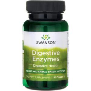 Swanson Digestive Enzymes – Promotes Digestive Health Support – Aids Healthy Digestion of Carbs, Proteins, & Fats – (90 Tablets)