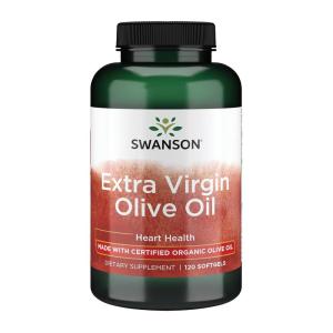 Swanson Extra Virgin Olive Oil – Natural Supplement Supporting Cardiovascular Health w/Essential Fatty Acids – Made w/Organic Cold-Pressed Olive Fruit – (120 Softgels, 1g Each)(120 Count (Pack of 1))