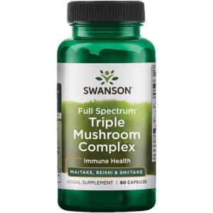 Swanson Full Spectrum Triple Mushroom Complex 60 Capsules(60 Count (Pack of 1))