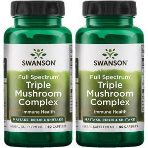 Swanson Full Spectrum Triple Mushroom Complex 60 Capsules(60 Count (Pack of 2))