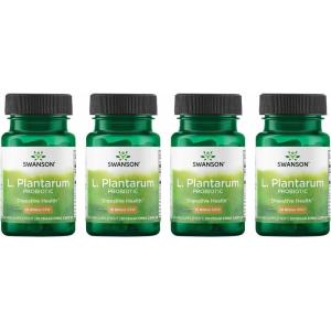 Swanson L. Plantarum – Digestive Supplement Promoting Gastrointestinal Balance & Bowel Regularity – Natural Formula to Help Reduce Bloating – (30 Veggie Capsules)(30 Count (Pack of 4))