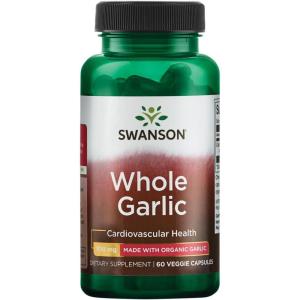 Swanson Made with Organic Whole Garlic 700 Milligrams 60 Veg Capsules