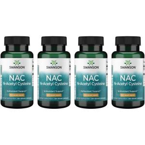Swanson NAC – N-Acetyl Cysteine – Supplement 600 mg 100 Capsules (2 Pack)(400 Count (Pack of 1))