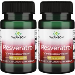 Swanson Resveratrol 100 100 Milligrams 30 Capsules(30 Count (Pack of 2))