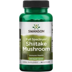 Swanson Shiitake Mushroom 500 Milligrams 60 Capsules