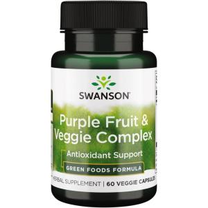 Swanson Whole Food Purple Antioxidants Fruit & Veggie Complex 400 Milligrams 60 Veg Capsules(60 Count (Pack of 1))