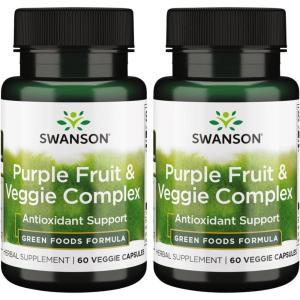 Swanson Whole Food Purple Antioxidants Fruit & Veggie Complex 400 Milligrams 60 Veg Capsules(60 Count (Pack of 2))