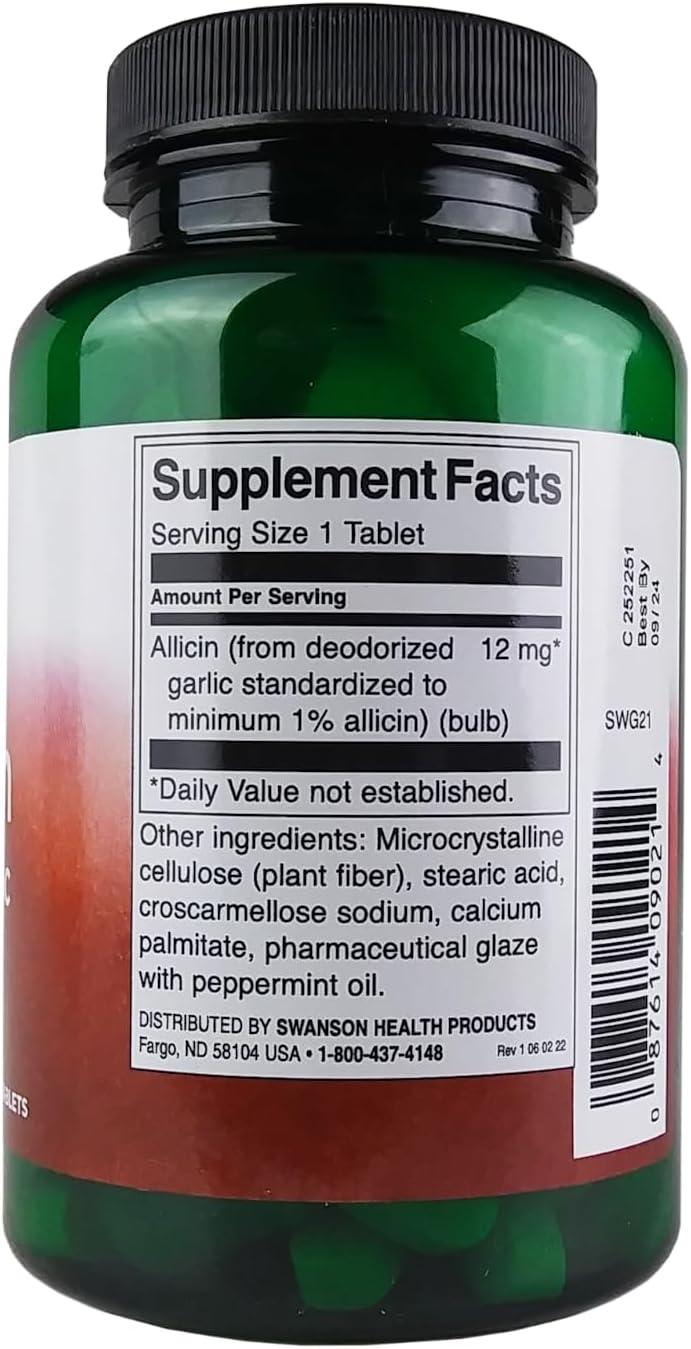 imageSwanson Allicin from Garlic 12 mg 100 Tabs