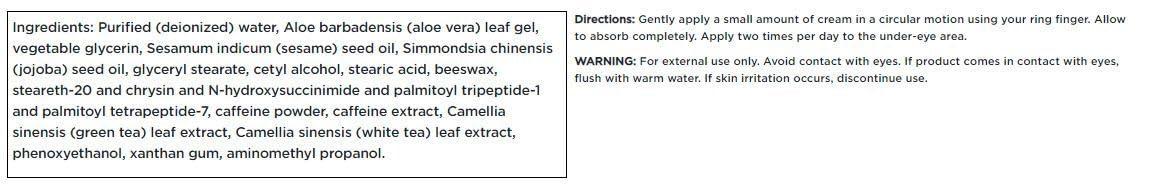 imageSwanson Revitalizing Eye Cream with Caffeine 1 fl Ounce 296 ml Cream