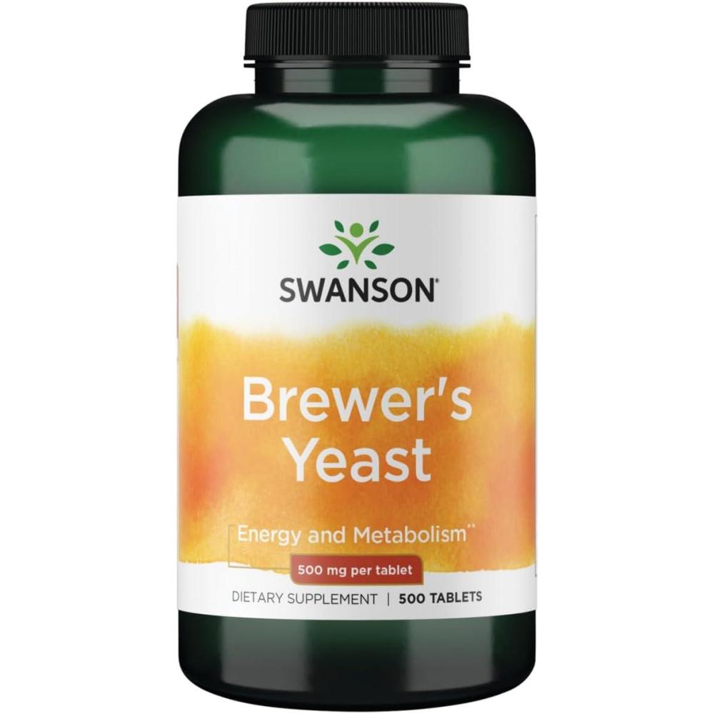 imageSwanson Brewers Yeast B Complex Vitamin Formula 500mg 500 Tablets 2 Pack500 Count Pack of 1