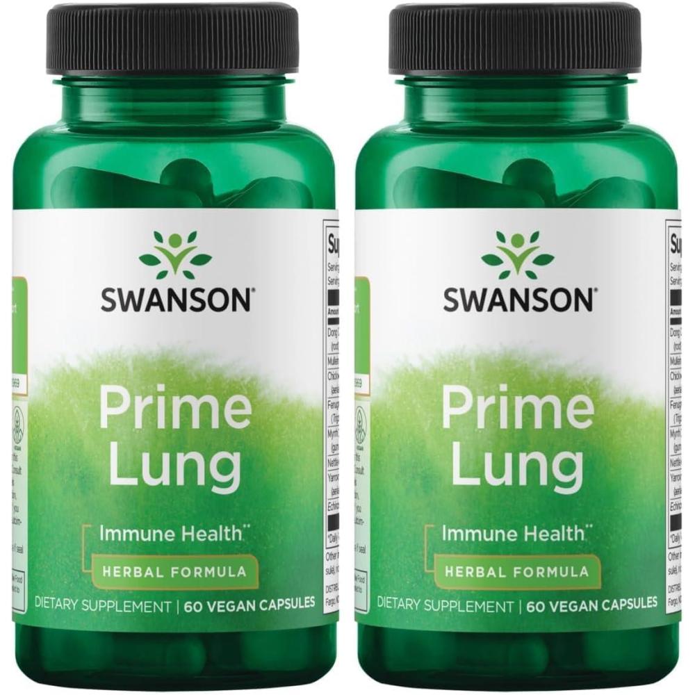 imageSwanson Prime Lung 60 Veg Caps Pack of 260 Count Pack of 2