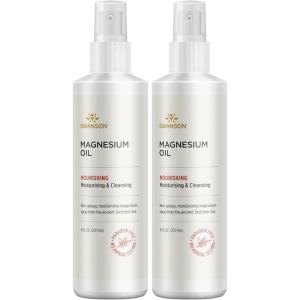 Swanson Magnesium Oil Spray Zechstein Magnesium Soothes Muscles Nourishes Skin Stress Relief Sleep Rapid Absorption Dr. Barbara Hendel’s Formula 8 fl oz (237 ml) Liquid(64 Fl Oz (Pack of 2))