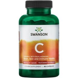 Swanson Pureway-Vitamin C 500 Milligrams with Bioflavonoids 500 Milligrams 90 Capsules(90 Count (Pack of 1))