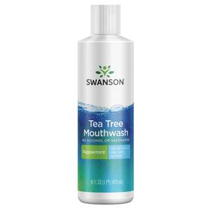 Swanson Tea Tree Mouthwash Peppermint 16 fl Ounce (473 ml) Liquid