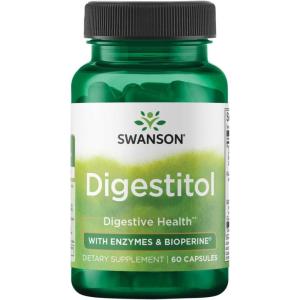 Swanson Digestitol – Natural Digestive Health Support Featuring Digestive Enzymes and BioPerine – Supports Increased Nutrient Absorption & Overall Wellness – (60 Capsules)